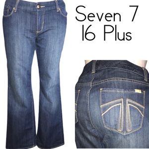 Seven 7 ❤️Luxe❤️sz 16 Thick Threaded Pockets Jeans